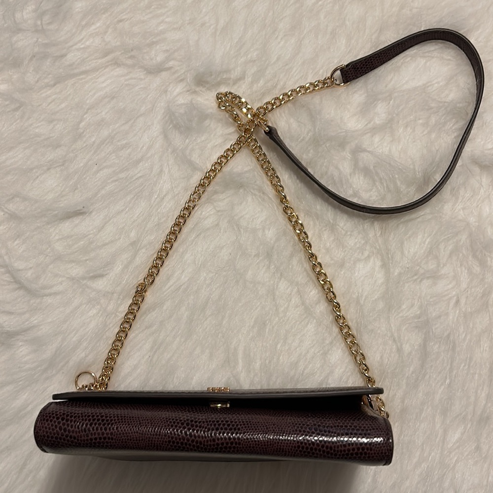 Tory Burch Emerson Embossed Lizard Chain Wallet - Picture 3 of 8